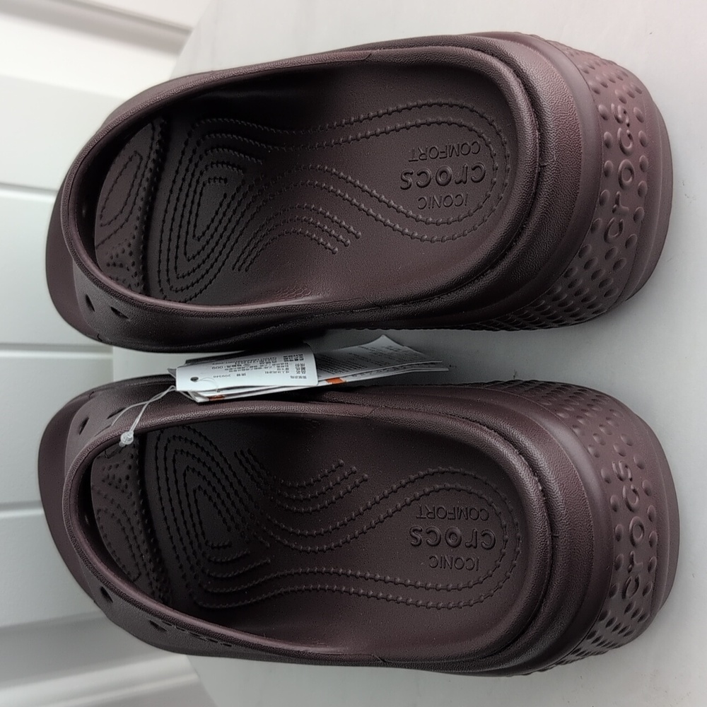 CROCS Dark Brown Platform Clogs - image 8